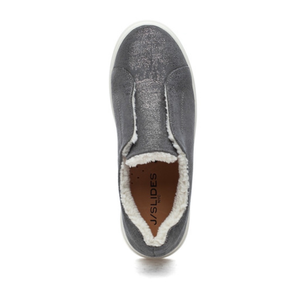 J/Slides Nada Pewter Metallic Leather Sneaker - image 5